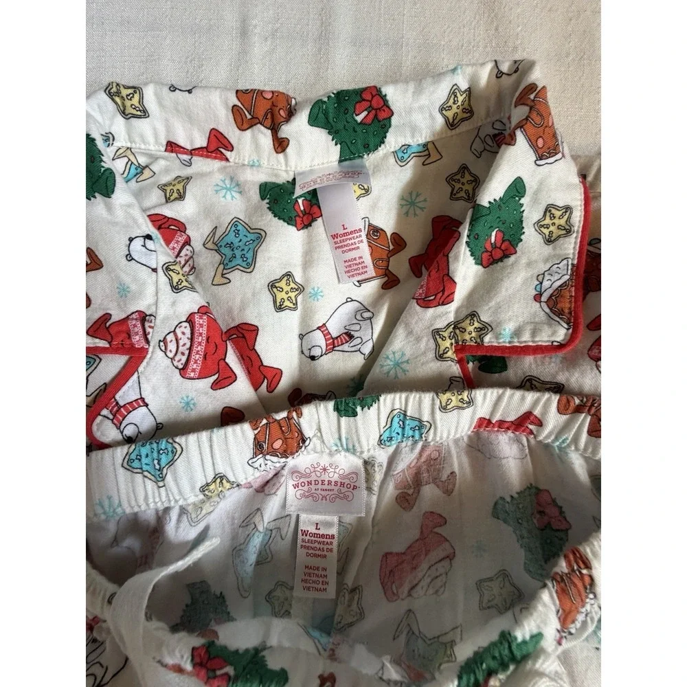 Wondershop Target Christmas Pajama Set Womens L Holiday Flannel Cute Winter Pjs - Picture 2 of 6